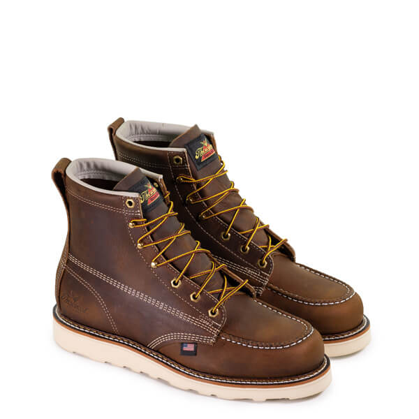 Thorogood Men's American Heritage 6 Inch Trail Crazy Horse Moc Toe Maxwear Wedge - Image 4