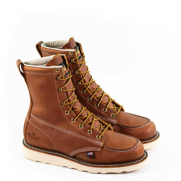 Thorogood Men's American Heritage 8 Inch Tobacco Moc Toe Maxwear Wedge - Image 3