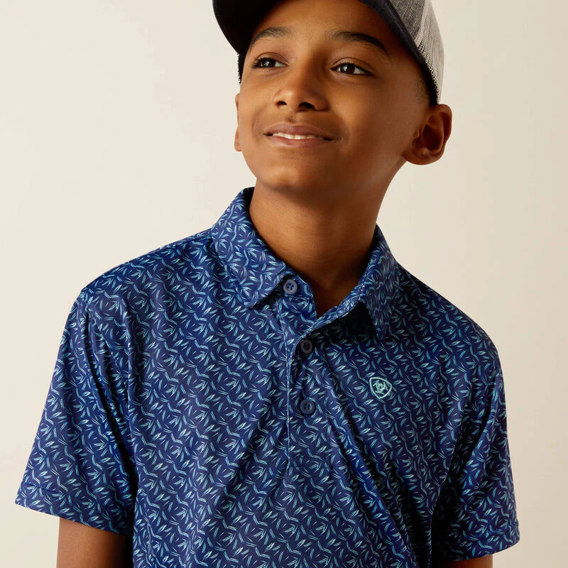 Ariat Boy's All Over Print Polo - Image 3
