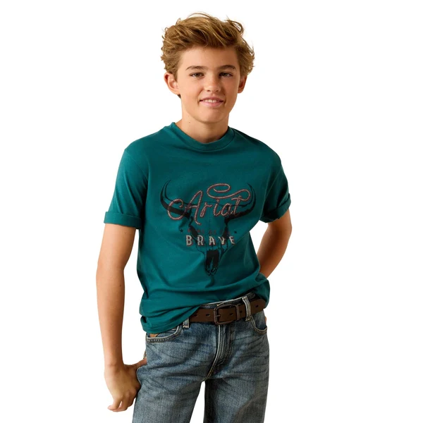 Ariat Boy's Cattle Skull Freedom Short-Sleeve T-Shirt - Image 2