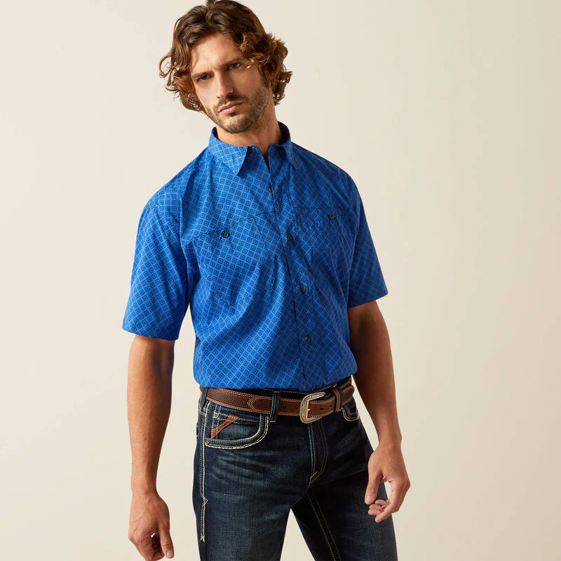 Ariat Men's 360 Airflow Short-Sleeve Button-Down Classic Fit Shirt - Image 4