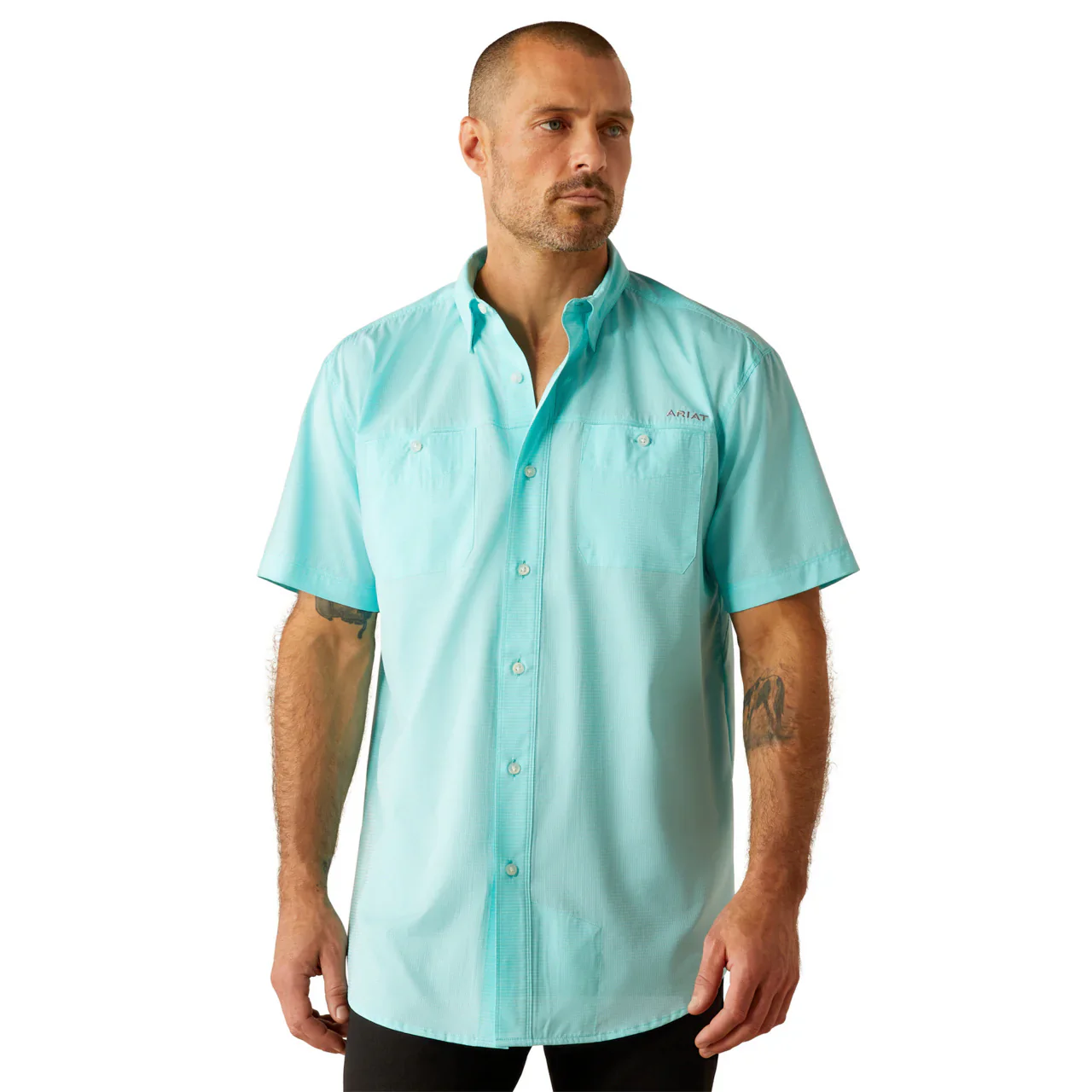 Ariat Men's 360 Airflow Short-Sleeve Button-Down Classic Fit Shirt - Image 6