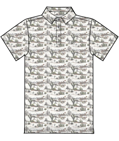 Ariat Men's All Over Print Heathered Fit Polo - Image 3