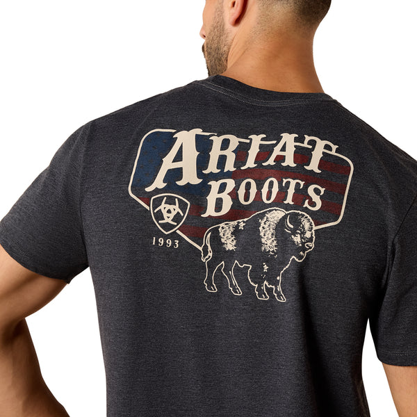 Ariat Men's American Bison Classic Fit Short-Sleeve T-Shirt - Image 2