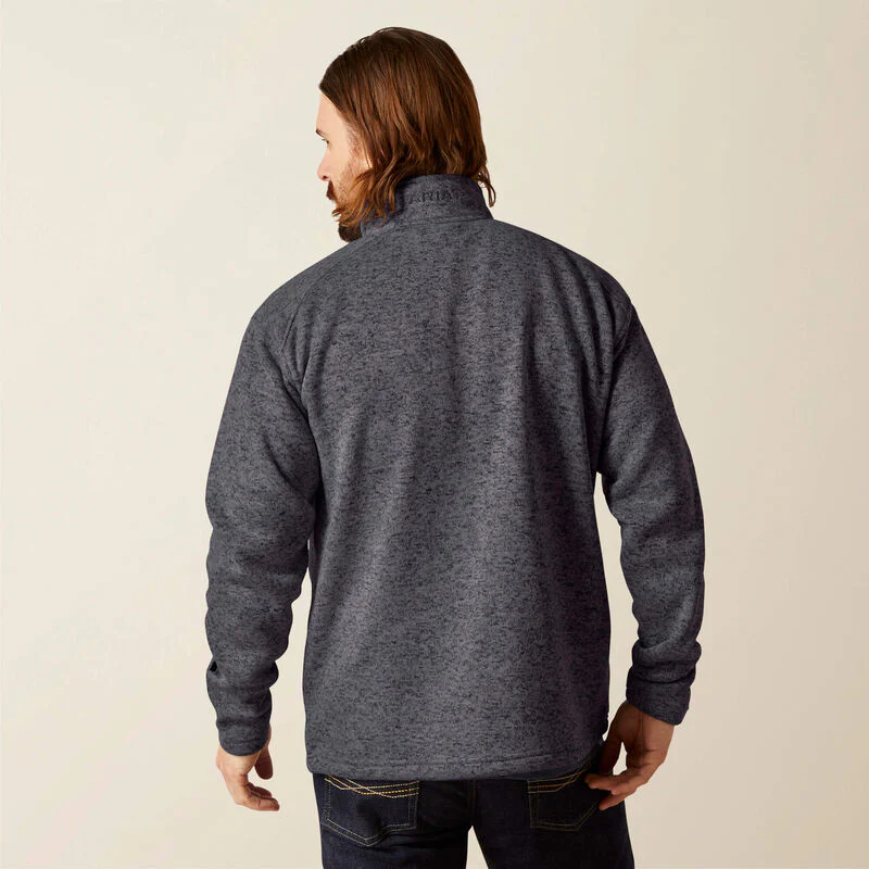 Ariat Men's Caldwell Logo Quarter Zip Sweater - Image 2