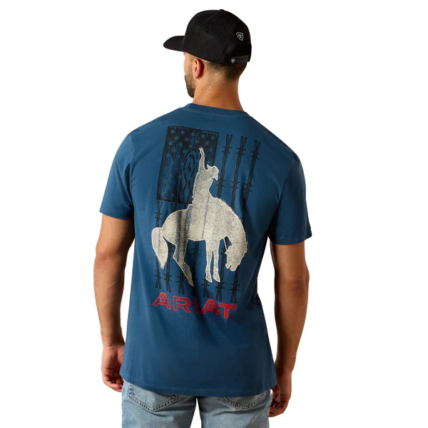 Ariat Men's Flag Bronco Classic Fit Short-Sleeve T-Shirt - Image 2