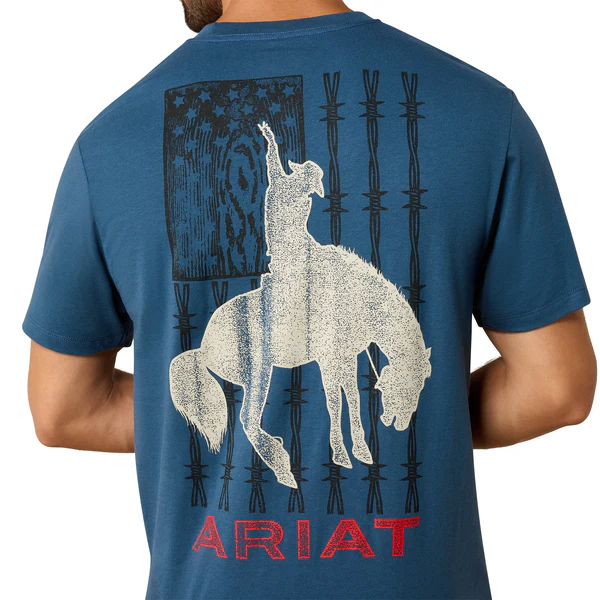 Ariat Men's Flag Bronco Classic Fit Short-Sleeve T-Shirt - Image 3