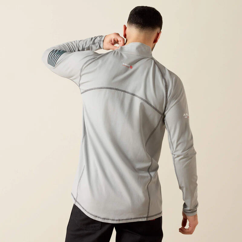 Ariat Men's FR Combat Stretch Patriot Quarter Zip Work Shirt - Image 2