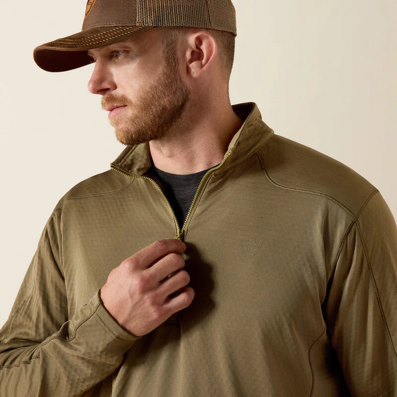 Ariat Men's Hex Fleece 1/2 Zip Baselayer - Image 3