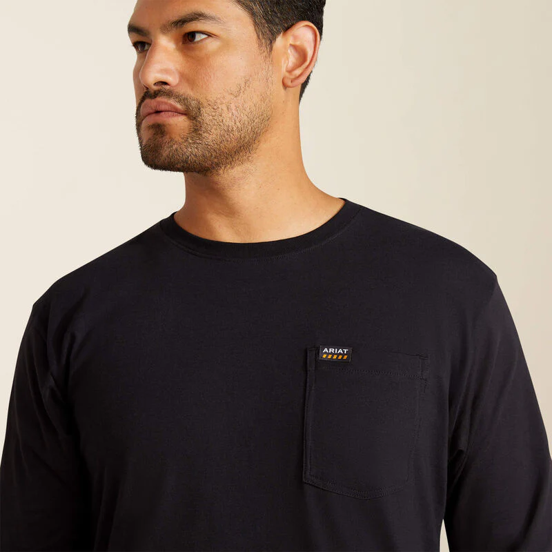 Ariat Men's Rebar Cotton Strong Standard Pocket T-Shirt - Image 3