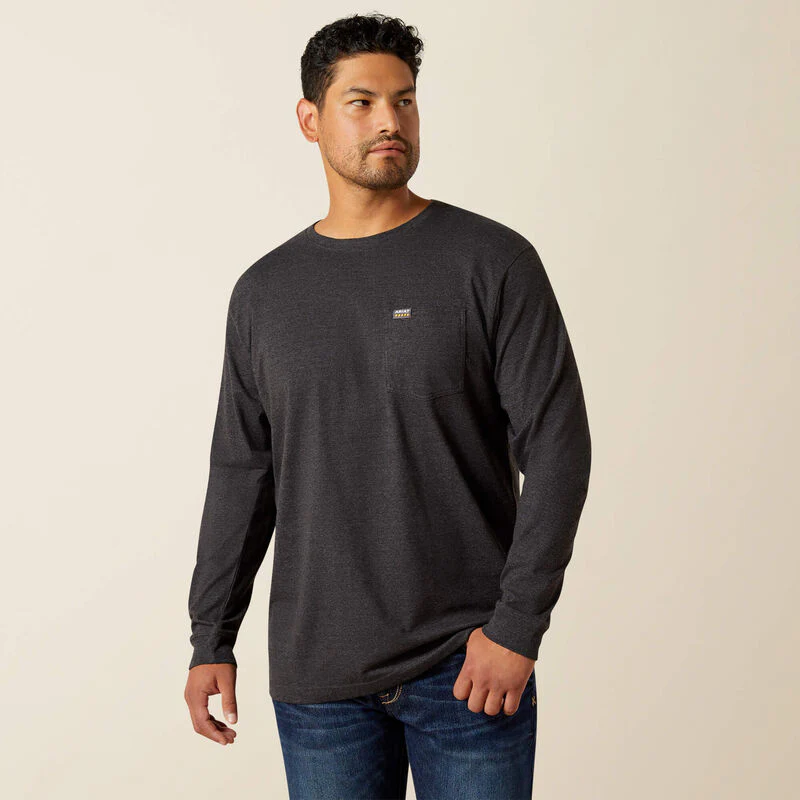 Ariat Men's Rebar Cotton Strong Standard Pocket T-Shirt - Image 4