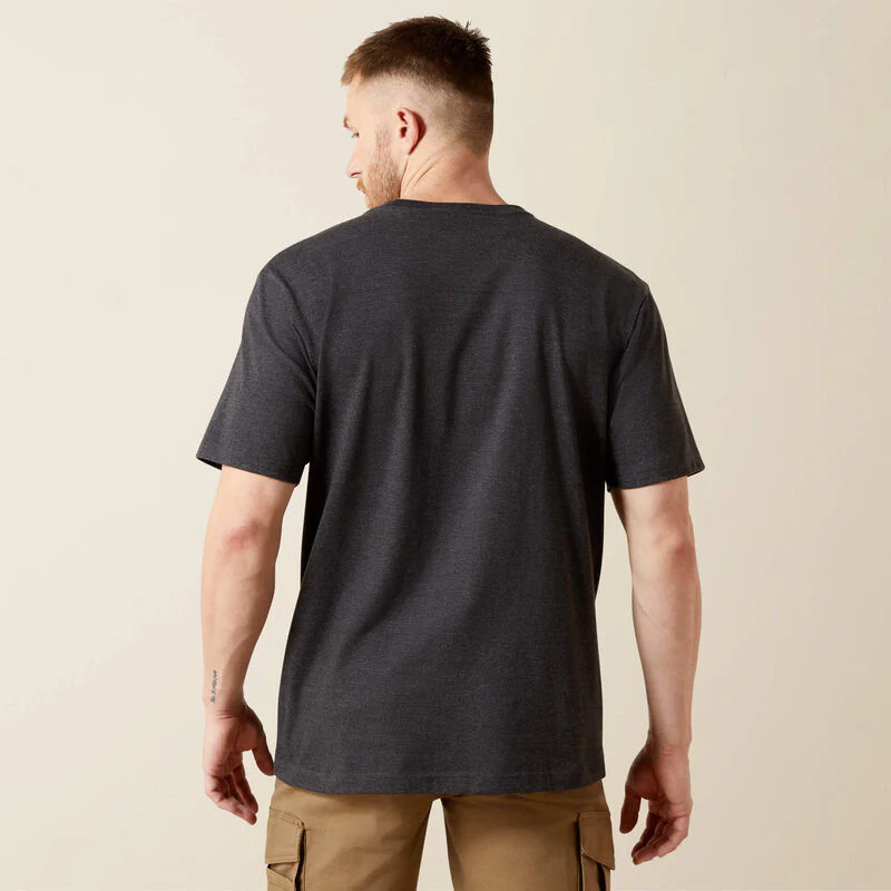 Ariat Men's Rebar Cotton Strong Standard Short-Sleeve Pocket T-Shirt - Image 2