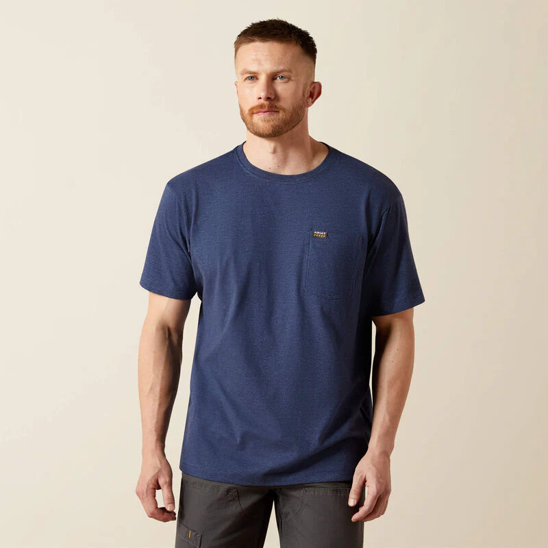 Ariat Men's Rebar Cotton Strong Standard Short-Sleeve Pocket T-Shirt - Image 4