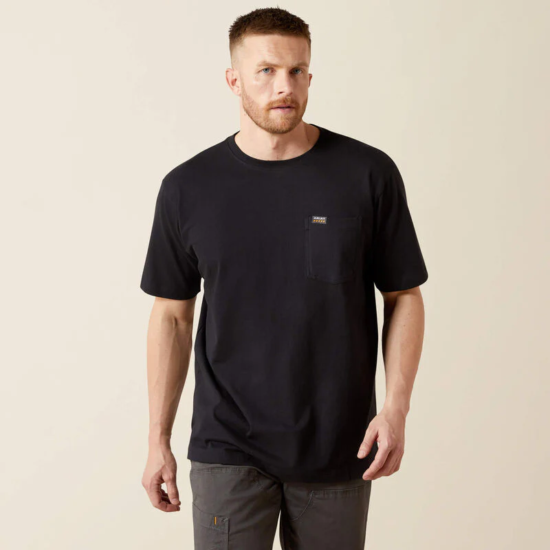 Ariat Men's Rebar Cotton Strong Standard Short-Sleeve Pocket T-Shirt - Image 6