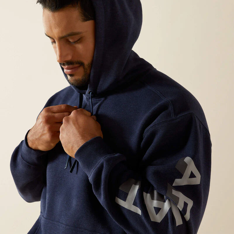 Ariat Men's Rebar Lightweight Logo Hoodie - Image 3