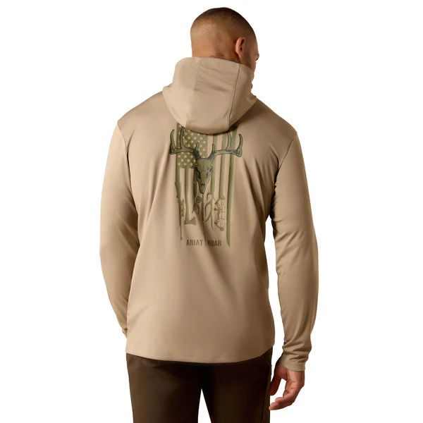 Ariat Men's Rebar Sunblocker Outdoor Hooded Long-Sleeve T-Shirt - Image 2