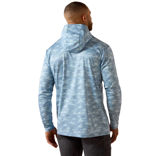 Ariat Men's Rebar Sunblocker Printed Craft Hooded Long-Sleeve T-Shirt - Image 2