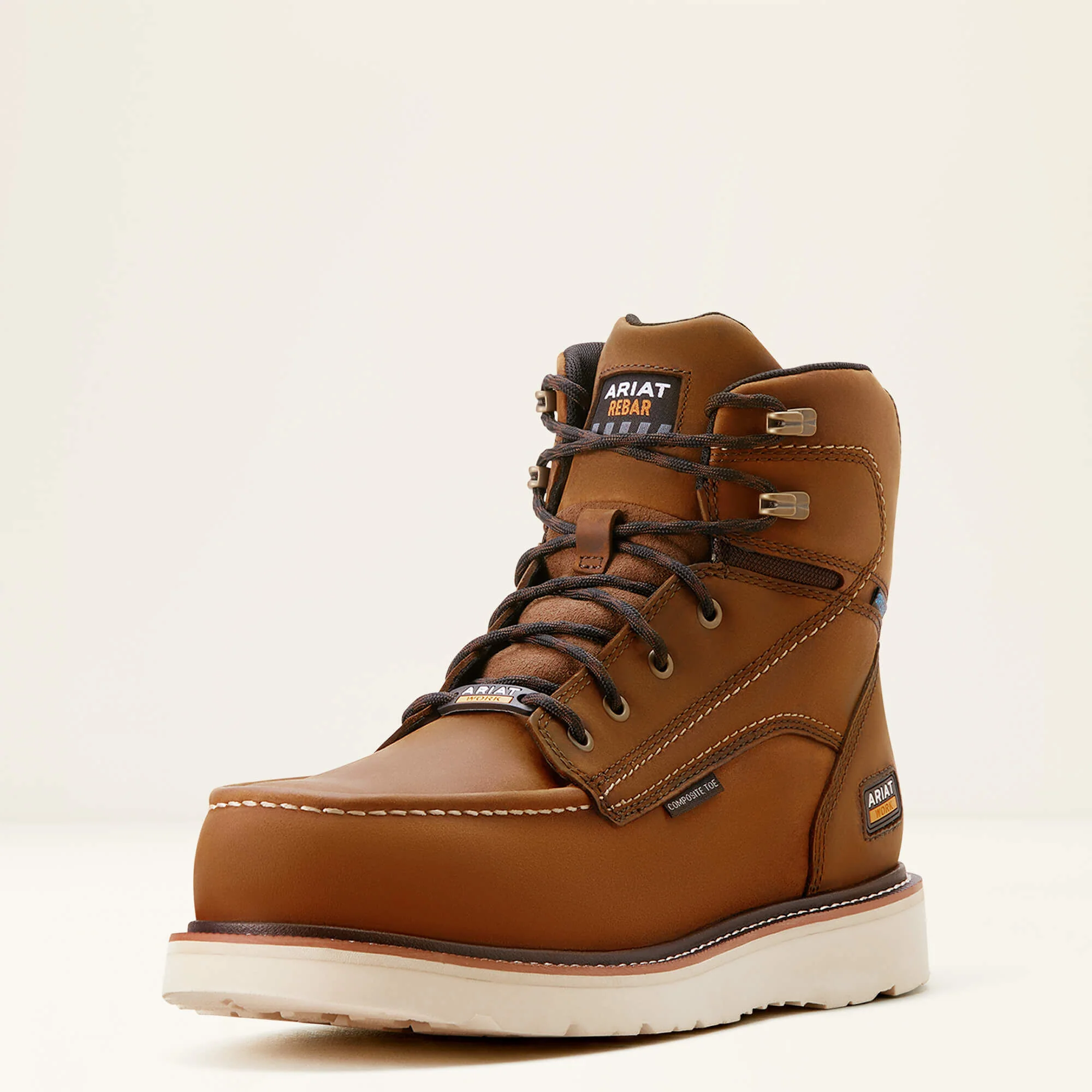 Ariat Men's Rebar Wedge Moc Toe 6-Inch Waterproof Composite Toe Work Boot - Image 2