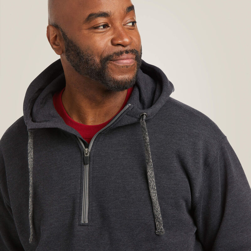 Ariat Men's Rebar Workman 1/4 Zip Hoodie - Image 3