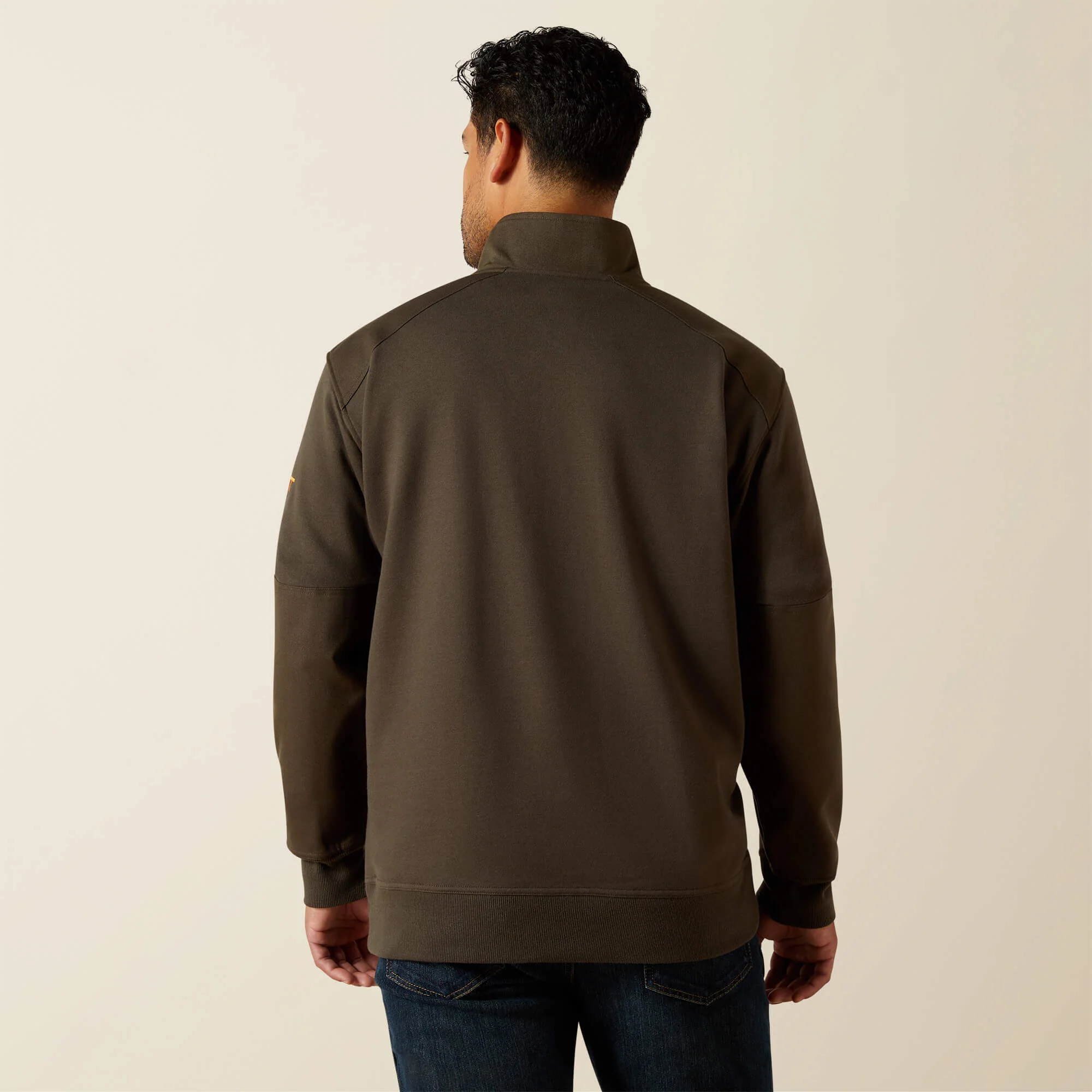Ariat Men's Rebar Workman DuraCanvas Quarter-Zip Sweatshirt - Image 6