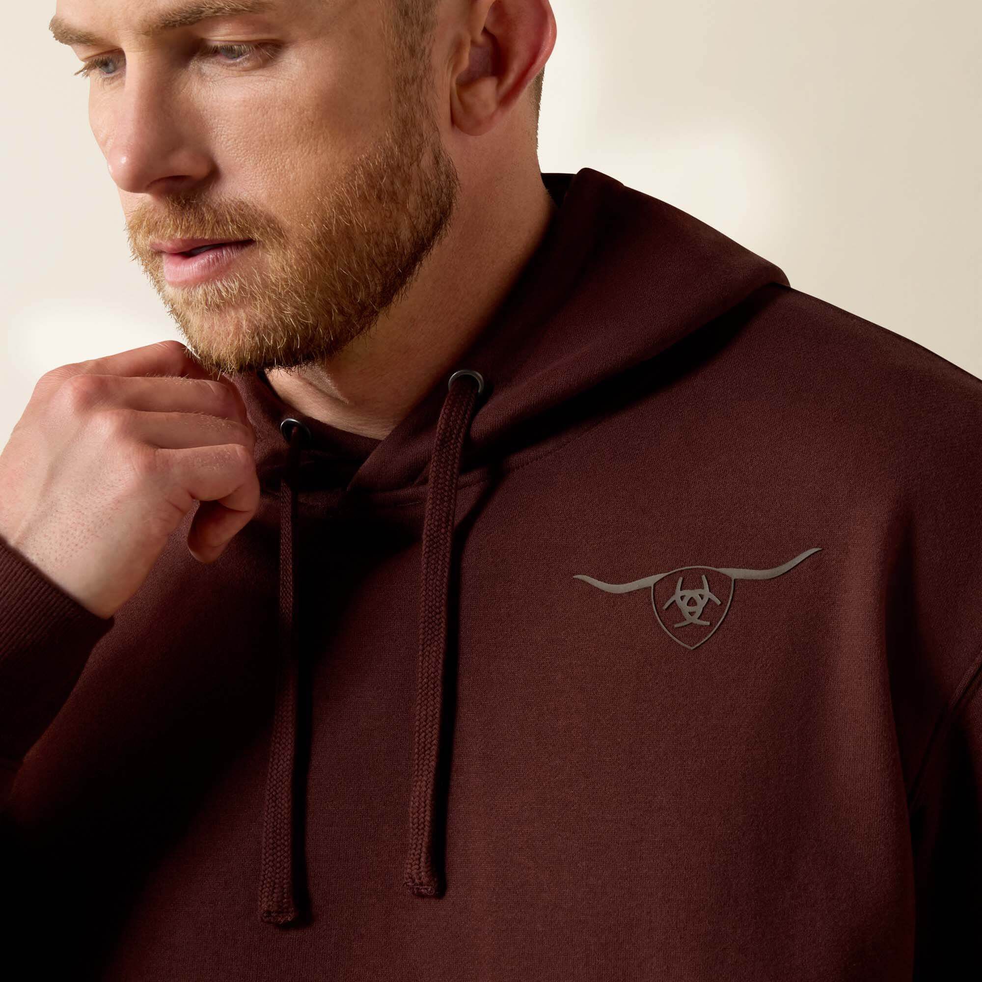 Ariat Men's Shield Steerhead Hoodie - Image 5