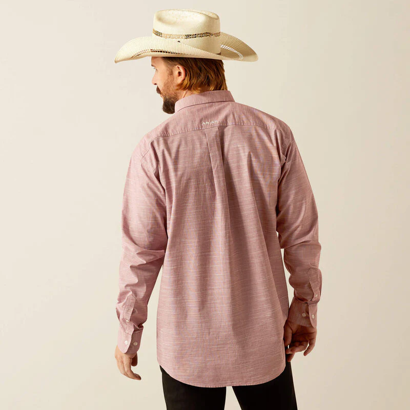 Ariat Men's Solid Slub Long Sleeve Classic Fit Shirt - Image 2