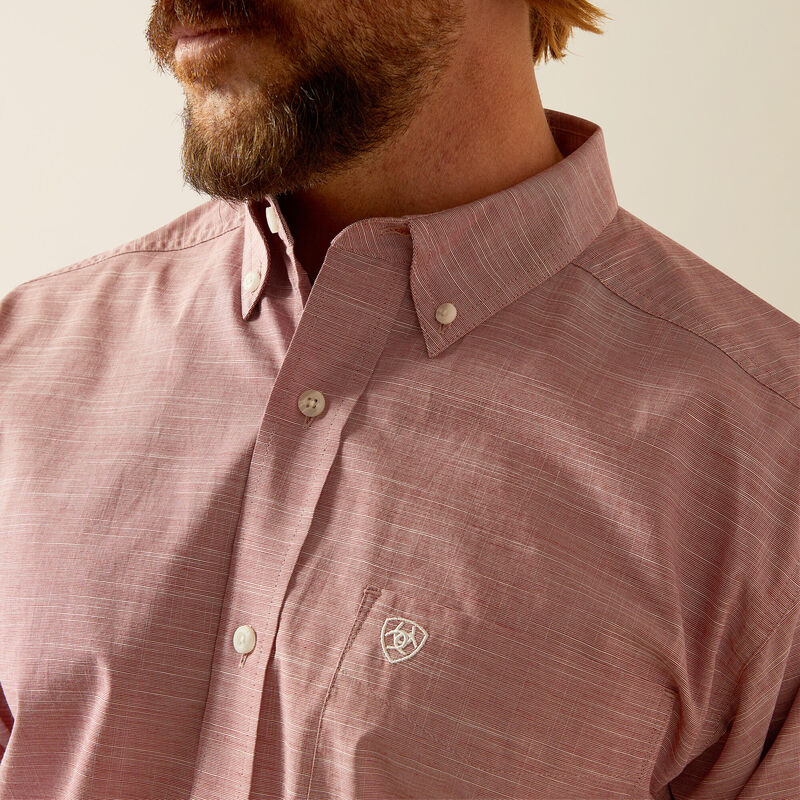 Ariat Men's Solid Slub Long Sleeve Classic Fit Shirt - Image 3