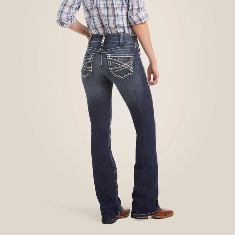 Ariat Women's R.E.A.L. Mid-Rise Stretch Entwined Boot Cut Jeans - Image 2