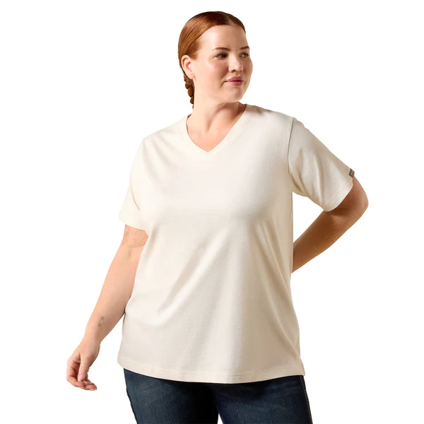 Ariat Women's Rebar Cotton Strong Standard V-Neck Short-Sleeve T-Shirt - Image 3