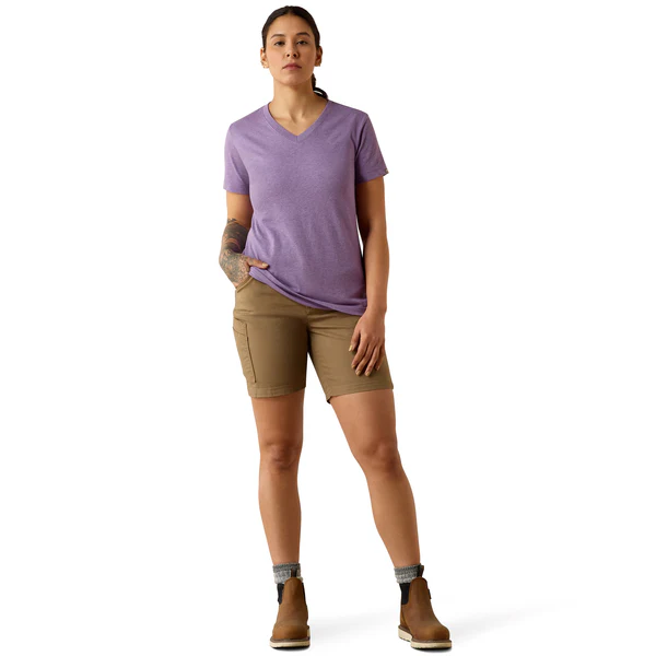 Ariat Women's Rebar Cotton Strong Standard V-Neck Short-Sleeve T-Shirt - Image 4