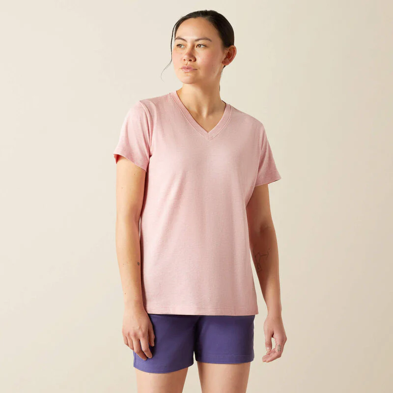 Ariat Women's Rebar Cotton Strong Standard V Neck T-Shirt - Image 11
