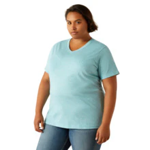 Ariat Women's Rebar Cotton Strong Standard V Neck T-Shirt - Image 14