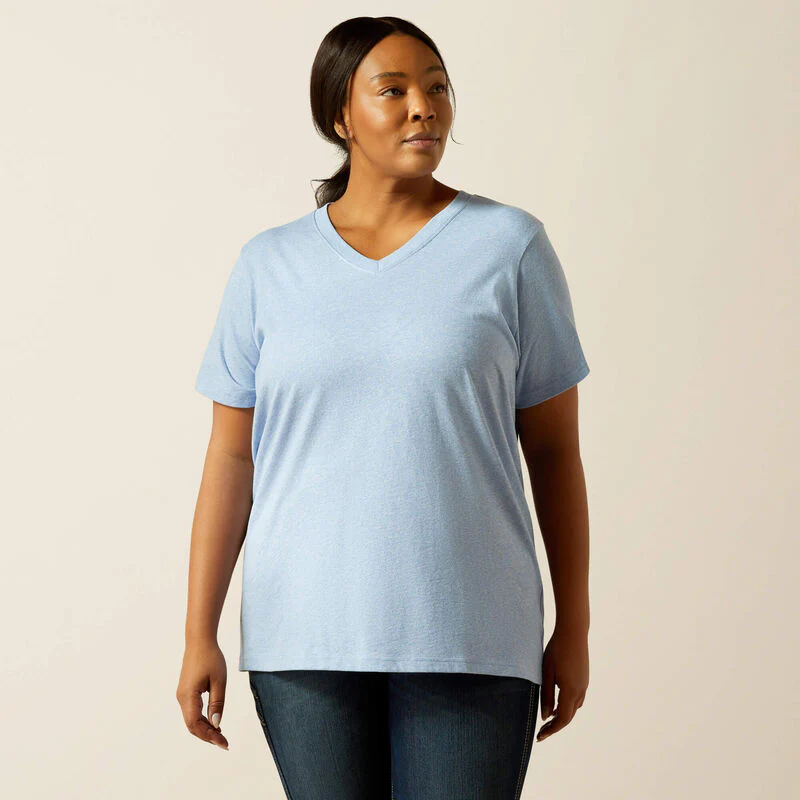 Ariat Women's Rebar Cotton Strong Standard V Neck T-Shirt - Image 6