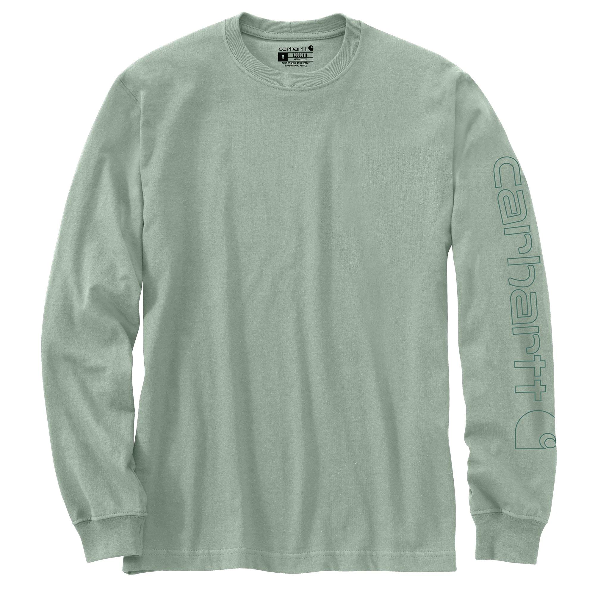 Carhartt Men's Loose Fit Heavyweight Long-Sleeve Logo Sleeve Graphic T-Shirt - Image 5