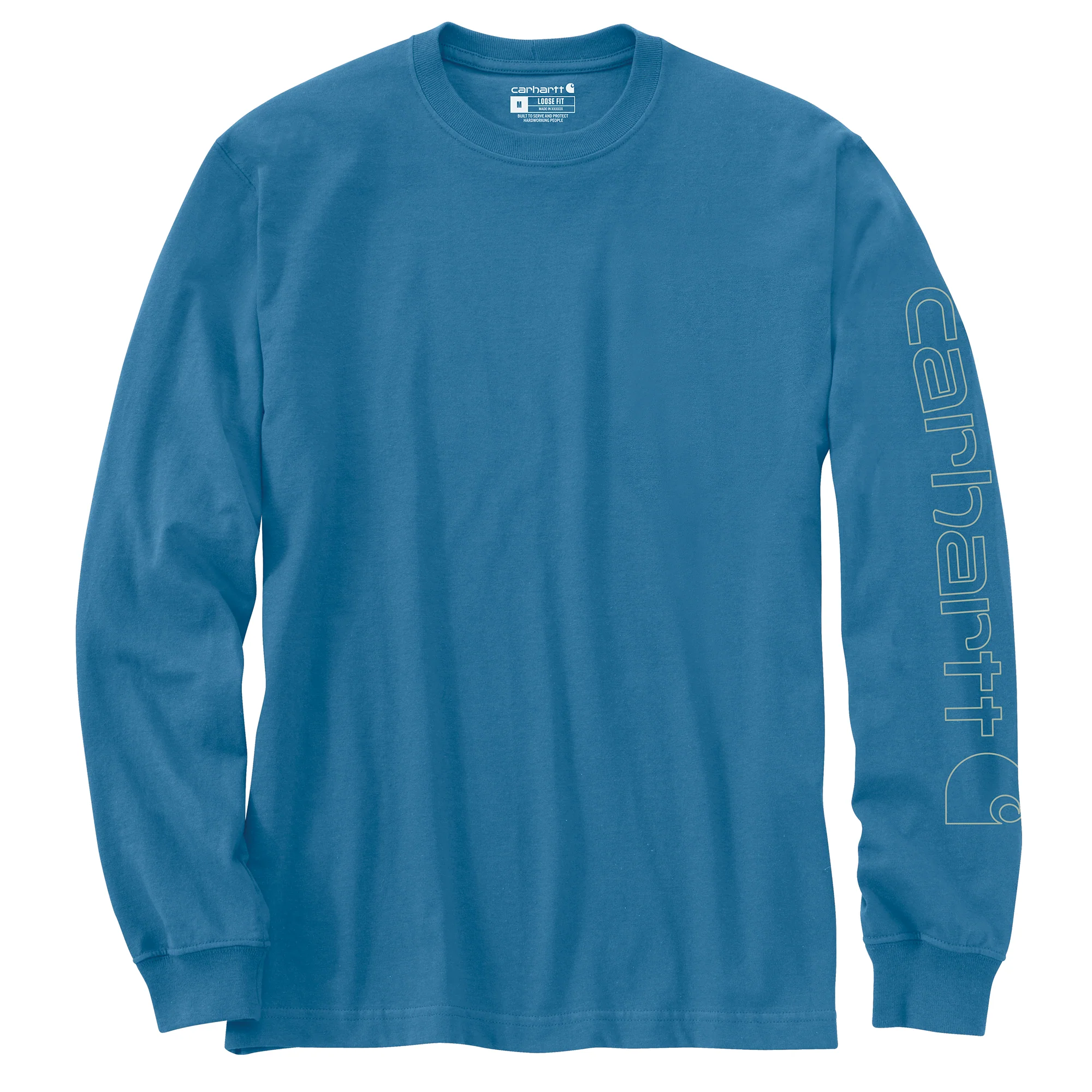 Carhartt Men's Loose Fit Heavyweight Long-Sleeve Logo Sleeve Graphic T-Shirt - Image 6