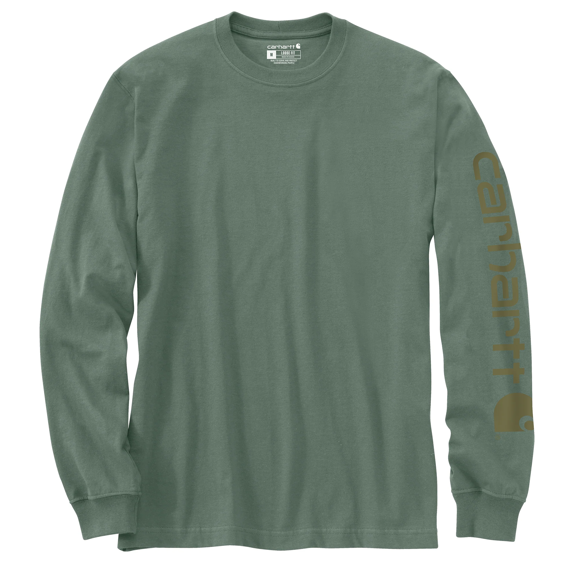 Carhartt Men's Loose Fit Heavyweight Long-Sleeve Logo Sleeve Graphic T-Shirt - Image 7
