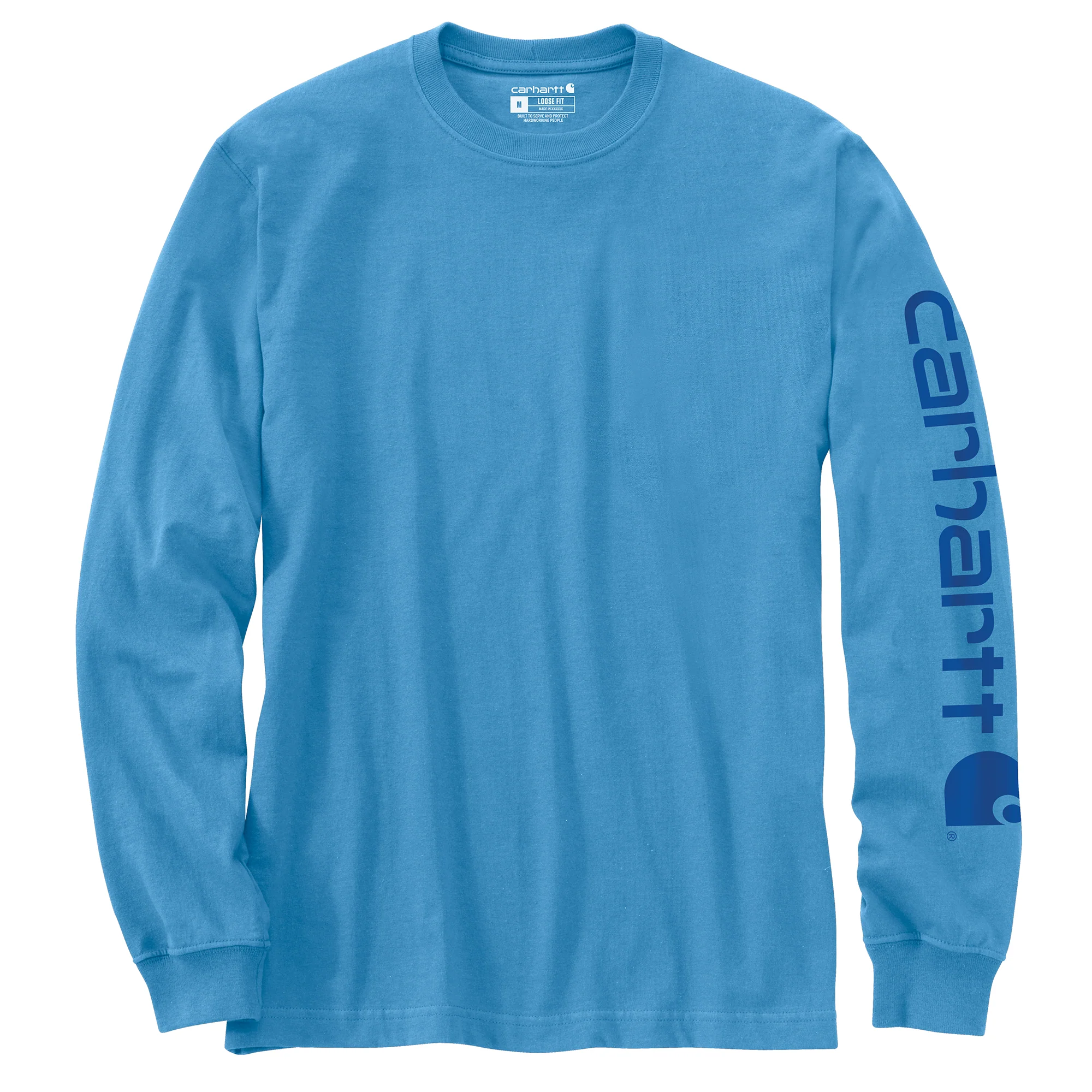 Carhartt Men's Loose Fit Heavyweight Long-Sleeve Logo Sleeve Graphic T-Shirt - Image 8