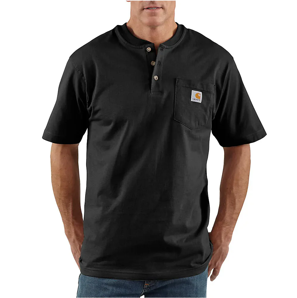 Carhartt Men's Loose Fit Heavyweight Short-Sleeve Pocket Henley T-Shirt - Image 2