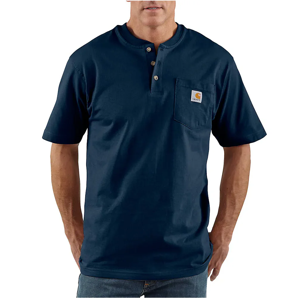 Carhartt Men's Loose Fit Heavyweight Short-Sleeve Pocket Henley T-Shirt - Image 4