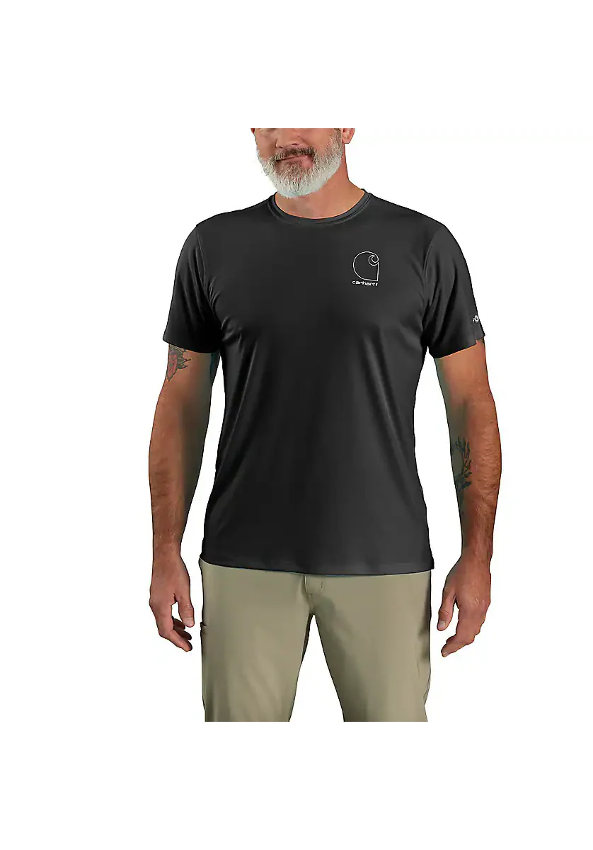 Carhartt Men's Force Sun Defender Relaxed Logo Short-Sleeve T-Shirt - Image 5