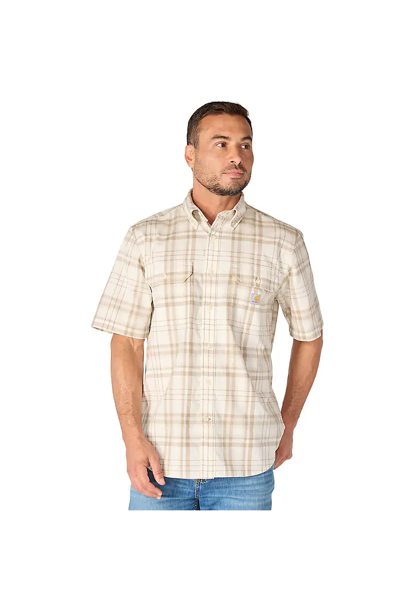 Carhartt Men's Fort Loose Short-Sleeve Plaid Shirt - Image 4