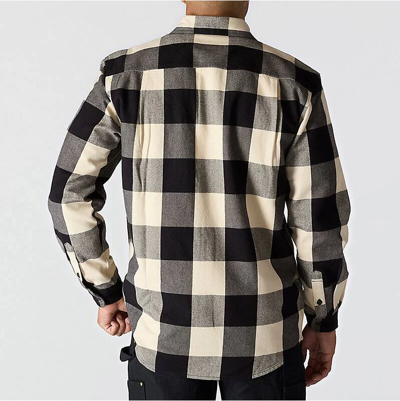 Carhartt Men's Loose Fit Heavyweight Flannel Long-Sleeve Plaid Shirt - Image 2