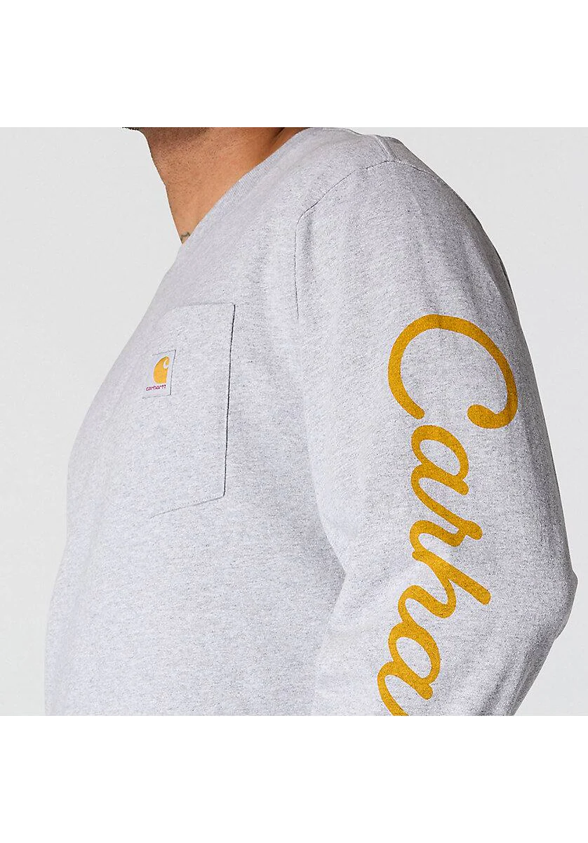 Carhartt Men's Loose Fit Heavyweight Long-Sleeve Pocket Dog Graphic T-Shirt - Image 2