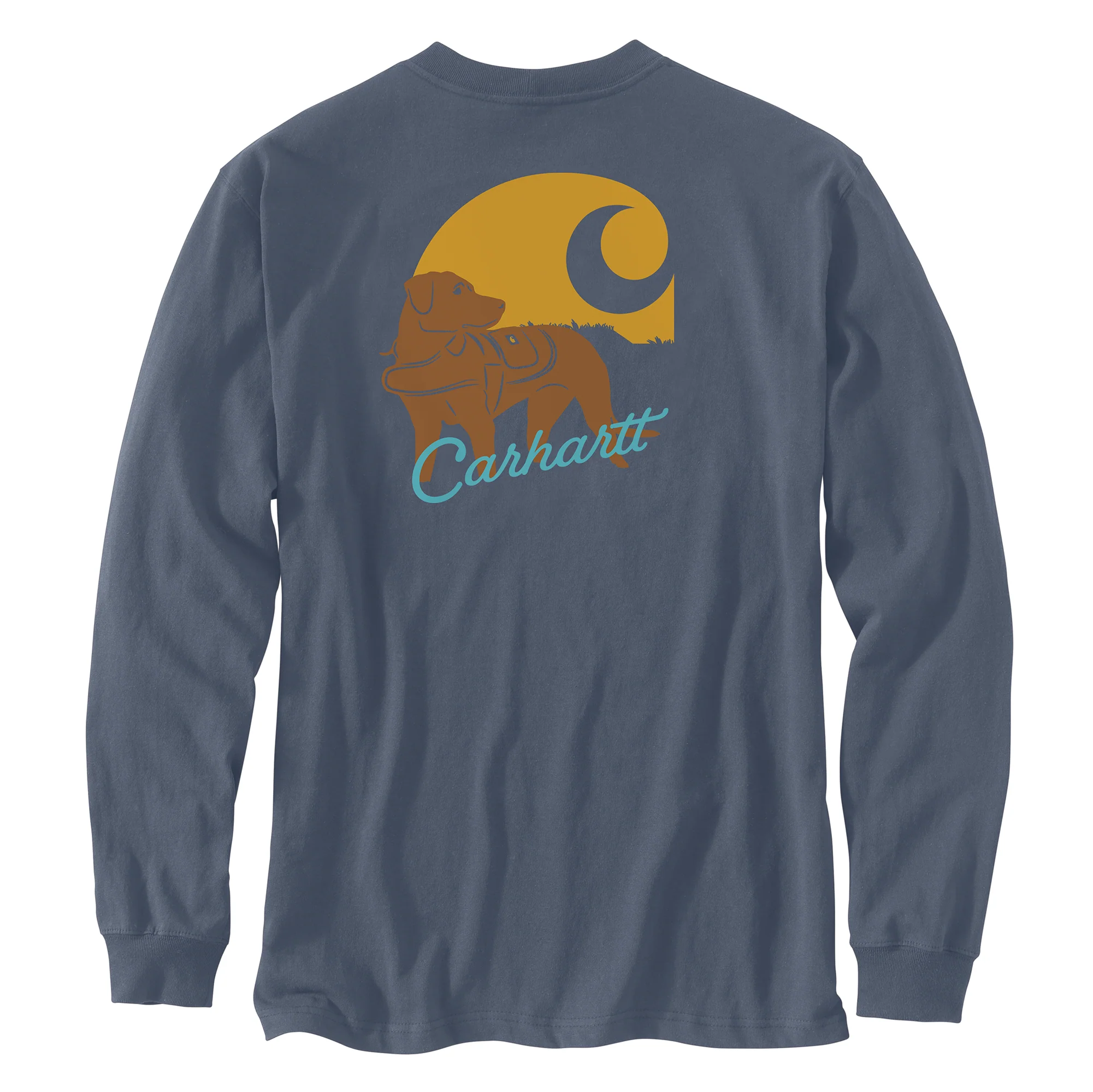 Carhartt Men's Loose Fit Heavyweight Long-Sleeve Pocket Dog Graphic T-Shirt - Image 3