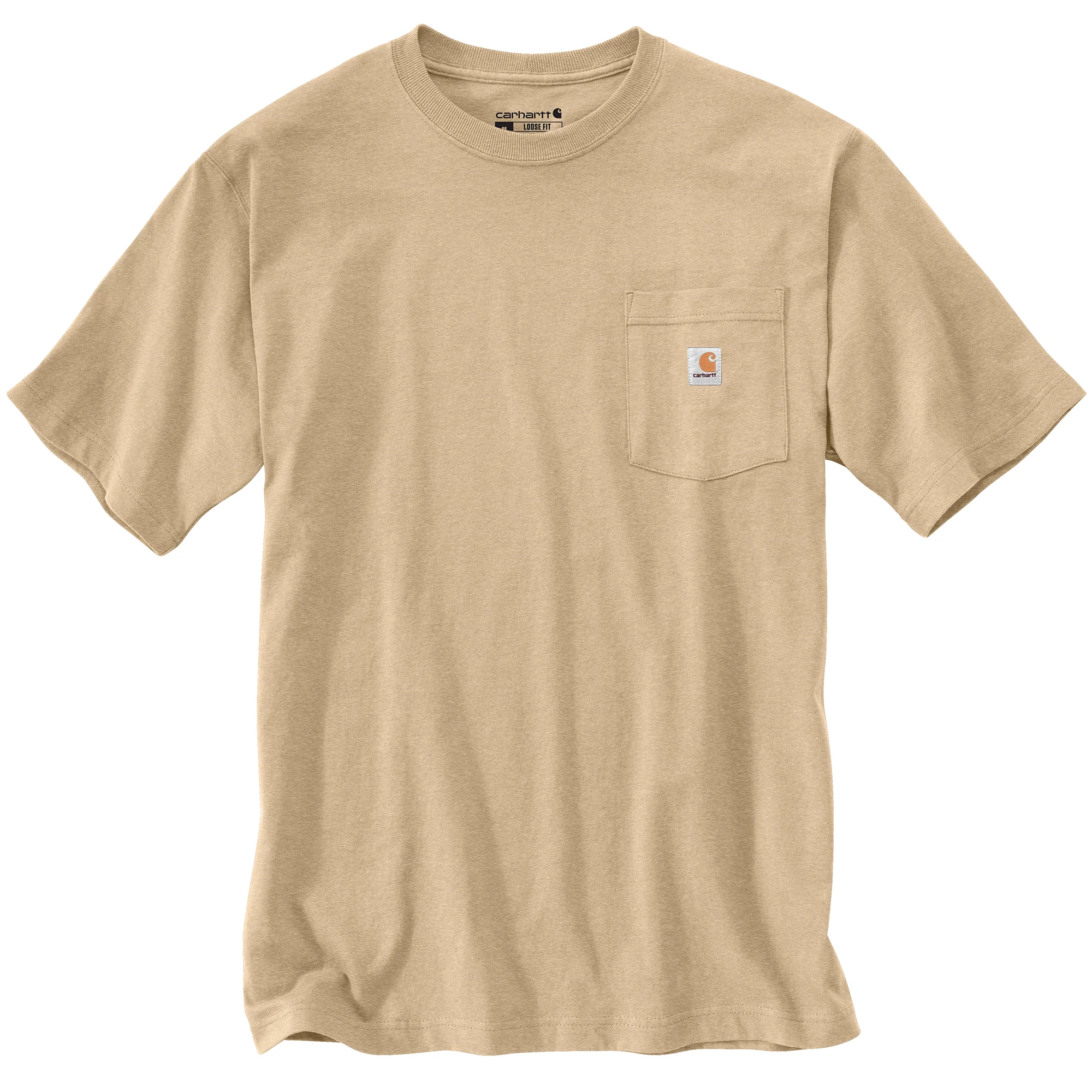 Carhartt Men's Loose Fit Heavyweight Short Sleeve Pocket T-Shirt - Beach Heather - Image 3