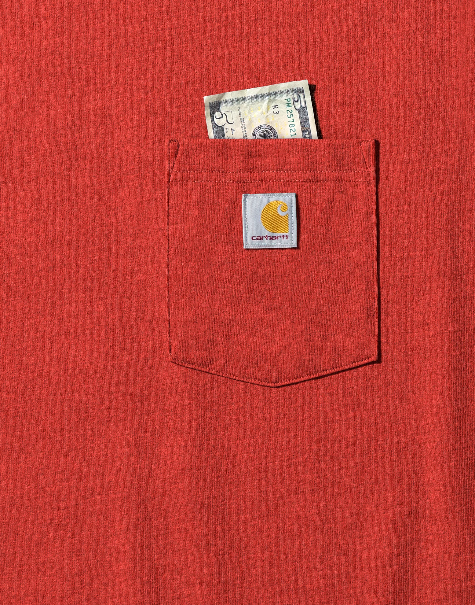 Carhartt Men's Loose Fit Heavyweight Short Sleeve Pocket T-Shirt - Roasted Tomato - Image 2