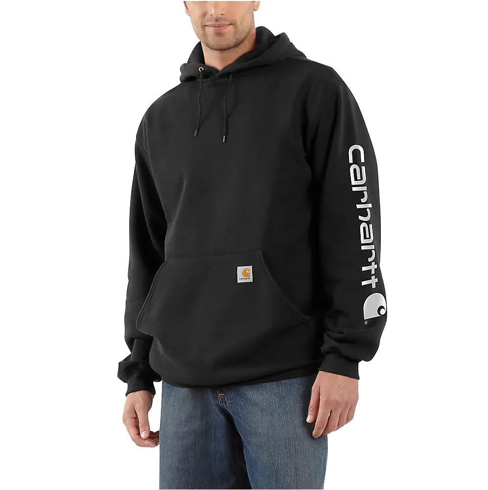 Carhartt Men's Loose Fit Midweight Logo Sleeve Graphic Hoodie - Image 5