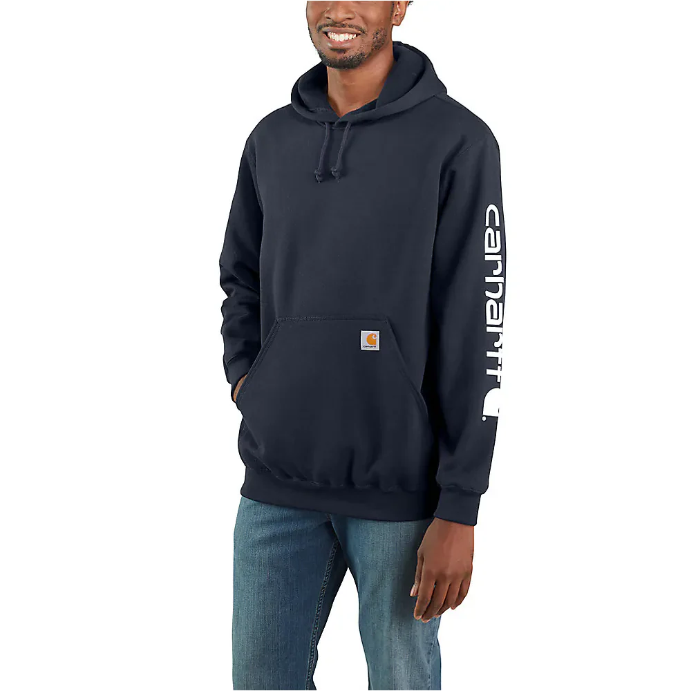 Carhartt Men's Loose Fit Midweight Logo Sleeve Graphic Hoodie - Image 6