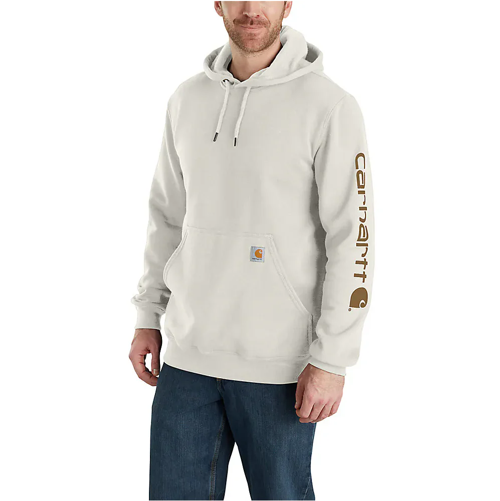 Carhartt Men's Loose Fit Midweight Logo Sleeve Graphic Hoodie - Image 7