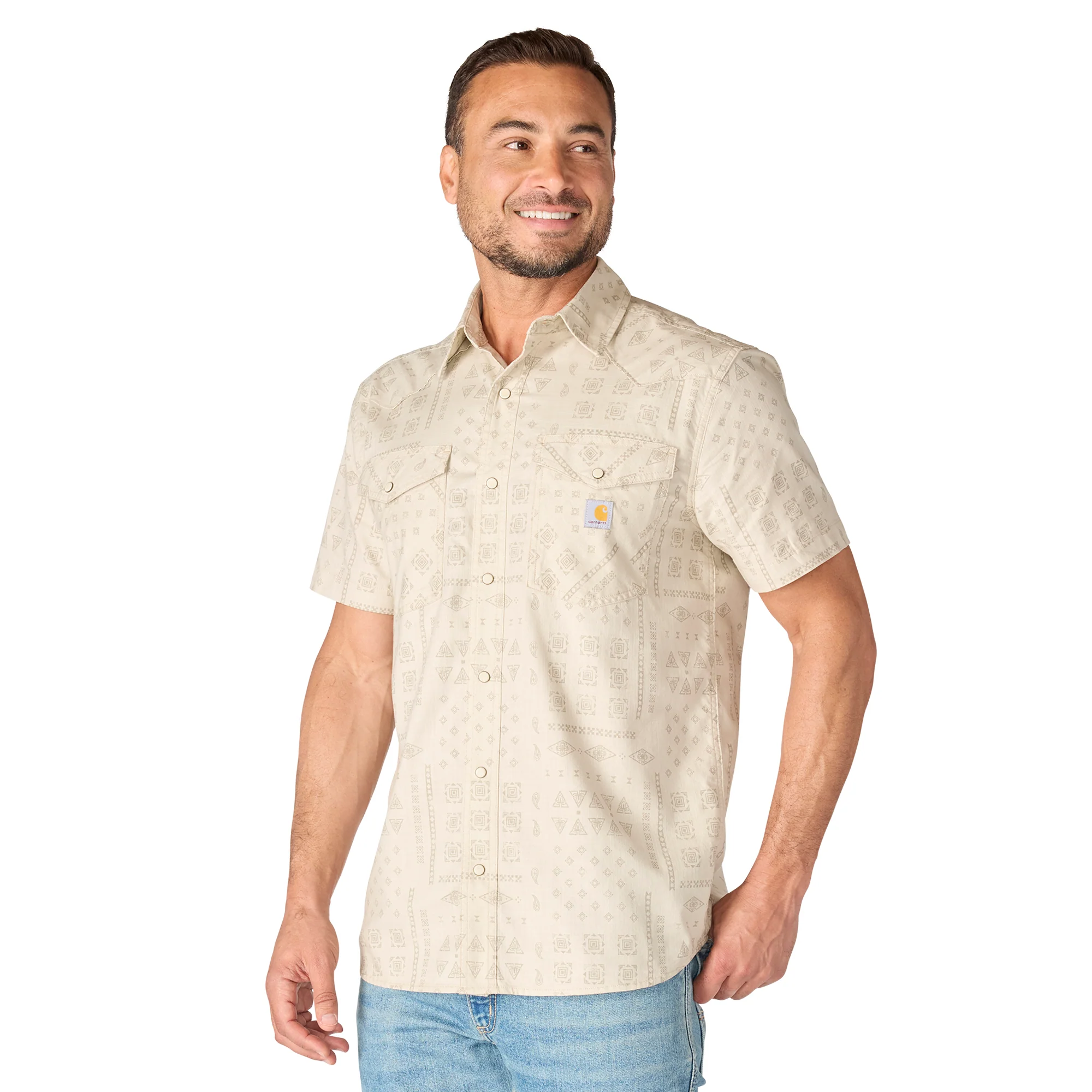 Carhartt Men's Montana Bozeman Relaxed Fit Short-Sleeve Plaid Shirt - Image 3
